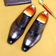 Oxford Retro Gentleman Lace-Up Leather Casual Shoes