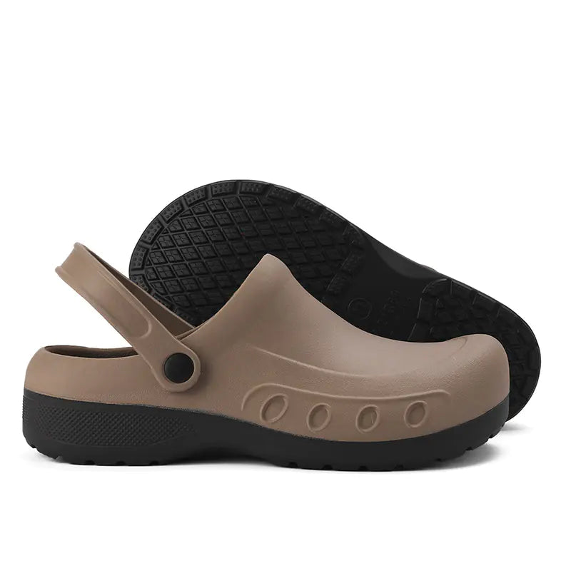 Large Hole Men's Waterproof Leisure Platform Slippers