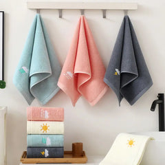 Kids Cotton Bath Towel 70x140cm with Embroidery Design