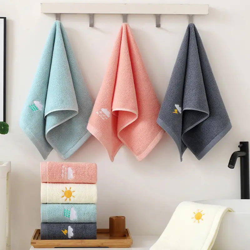 Kids Cotton Bath Towel 70x140cm with Embroidery Design