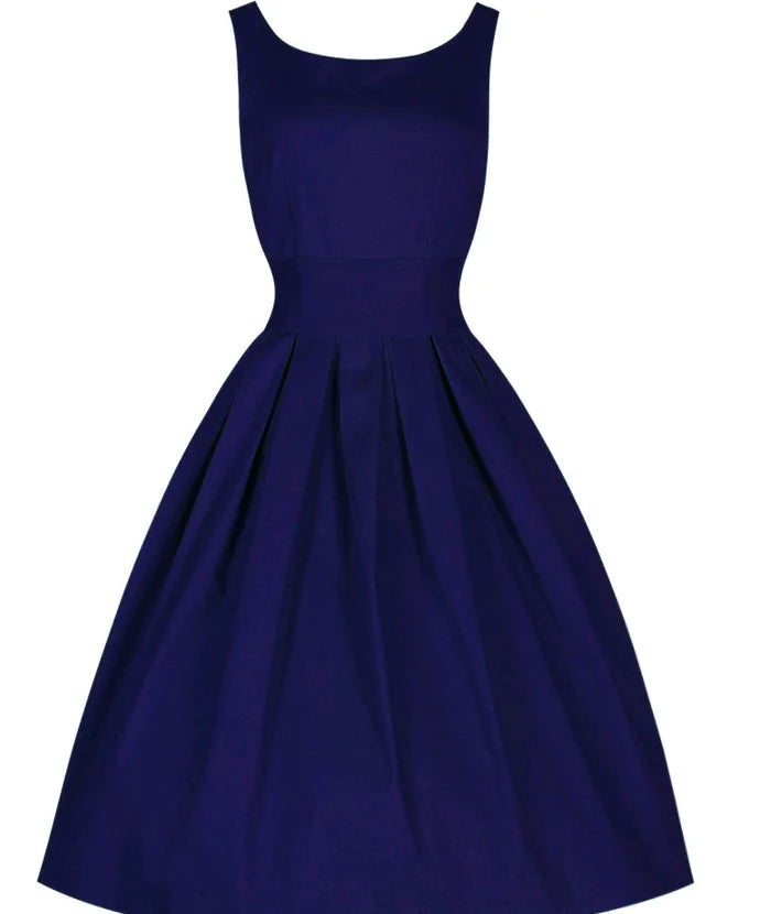 Vintage 50s Audrey Hepburn Style Flared Dress