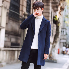 Korean Slim Fit Men's Wool Coat