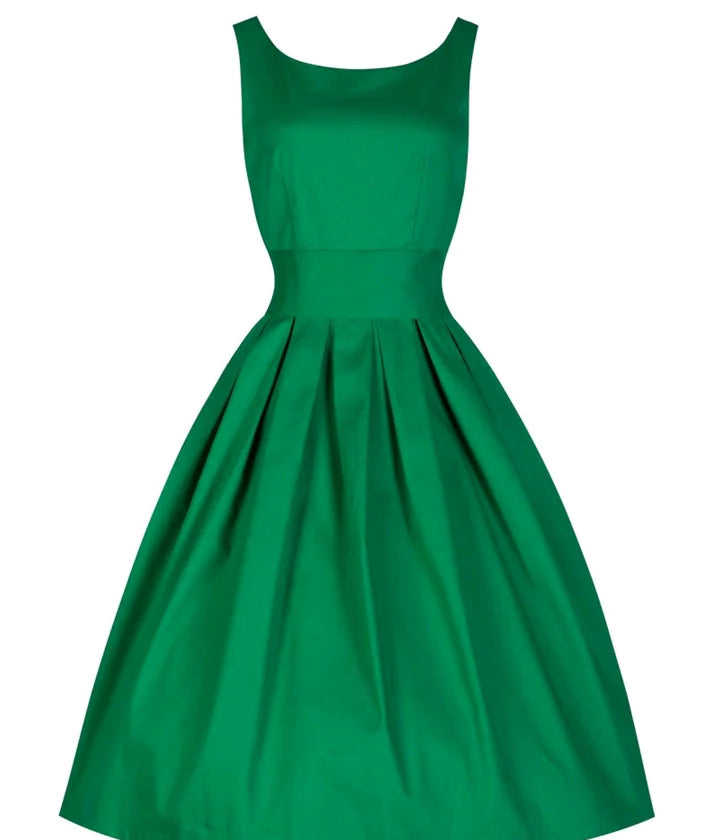 Vintage 50s Audrey Hepburn Style Flared Dress