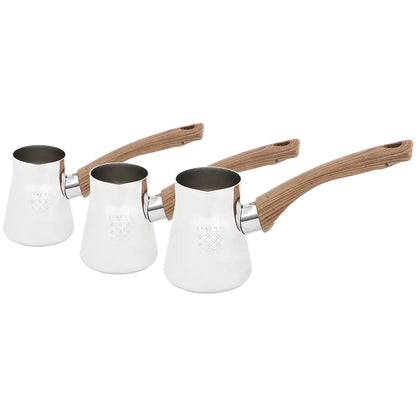 Serenk 4 Pieces Stainless Steel Coffee Pot Set with Stand