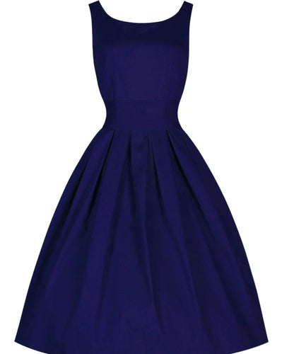Vintage 50s Audrey Hepburn Style Flared Dress