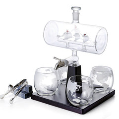 Glass Sailing Wine Bottle Container