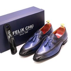 Men's Casual Business Leather Tassel Loafers