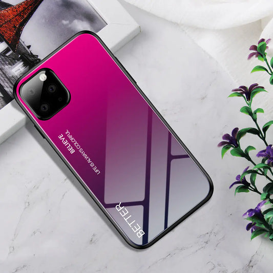 Funda de vidrio degradado para iPhone 11 y XS Max