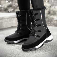 Winter Women's High-Top Snow Boots - Outdoor Style