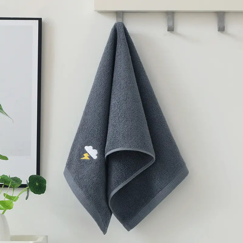 Kids Cotton Bath Towel 70x140cm with Embroidery Design