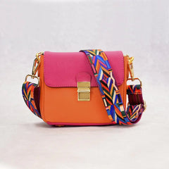 Chic Mini Leather Bag - Watermelon/Orange