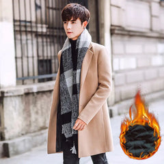 Korean Slim Fit Men's Wool Coat