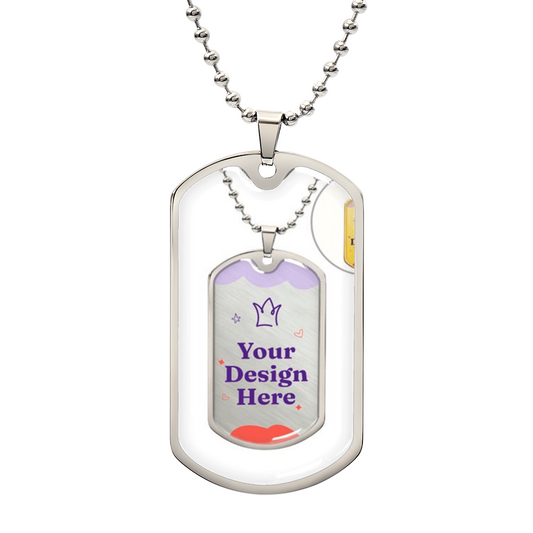 Luxuriöse Dog-Tag-Halskette mit Grafik
