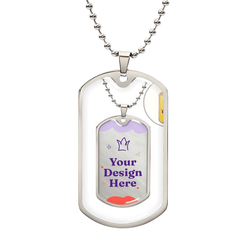 Luxury Graphic Dog Tag Necklace