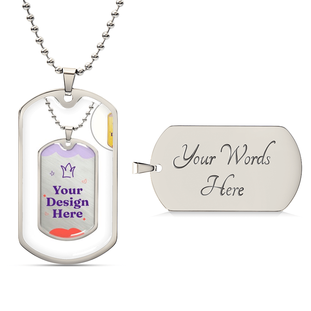 Luxury Graphic Dog Tag Necklace