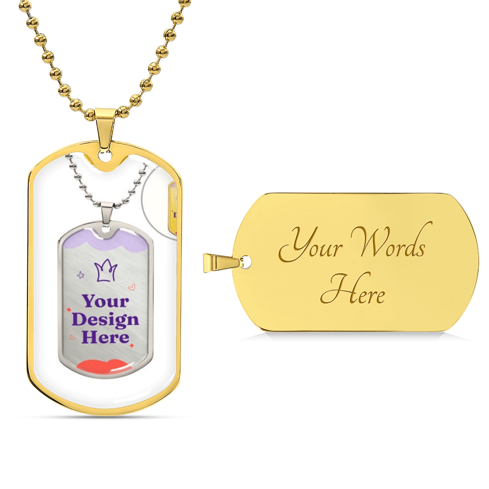 Luxury Graphic Dog Tag Necklace