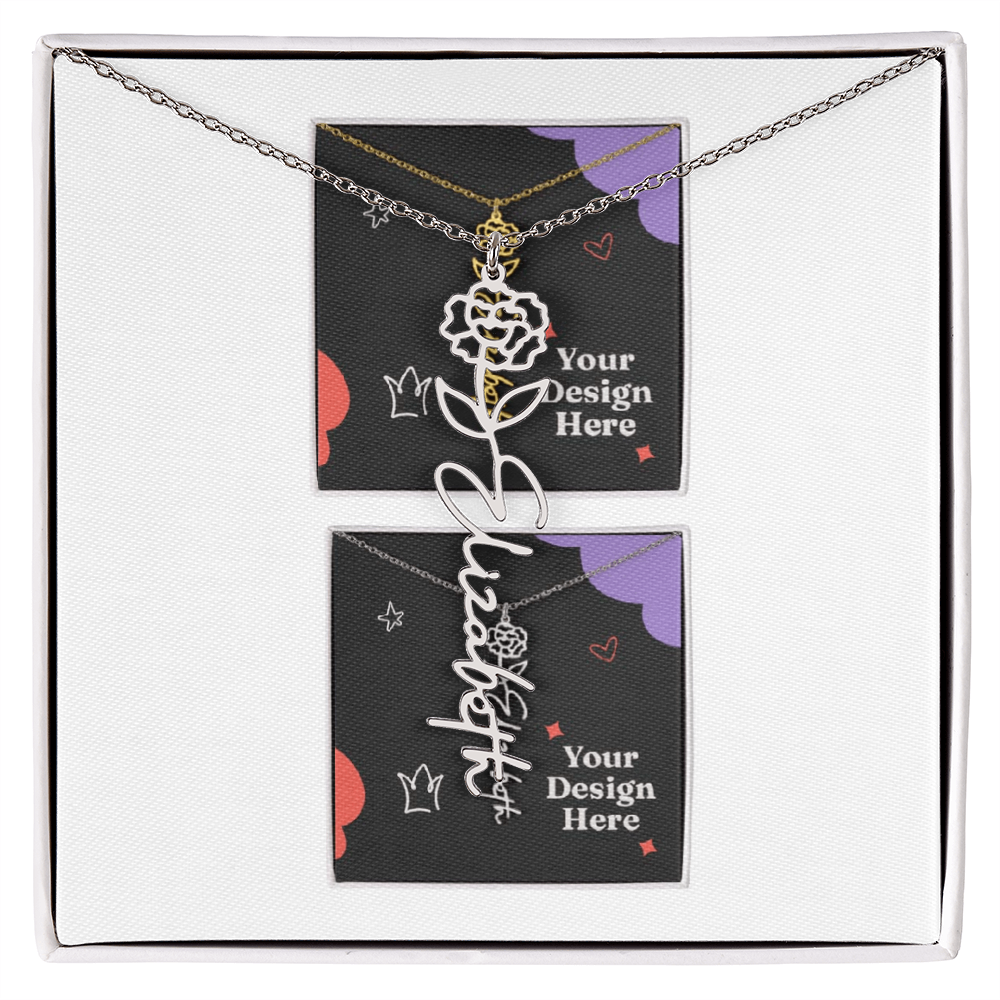 Flower Name Necklace