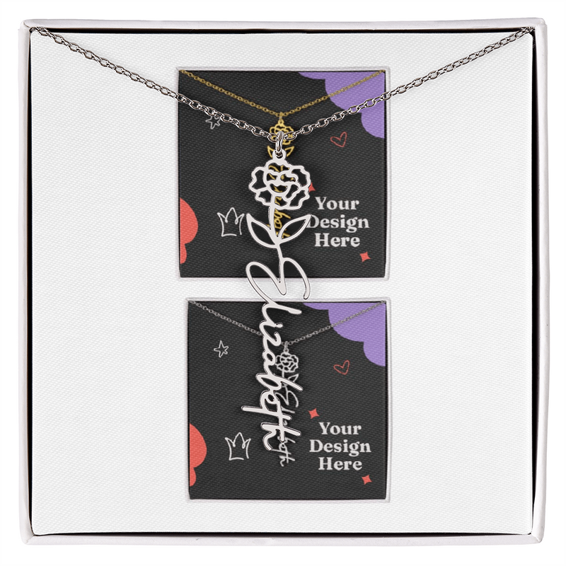 Flower Name Necklace