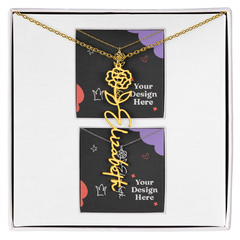 Flower Name Necklace