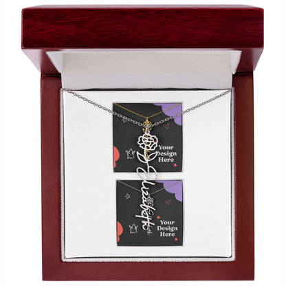 Flower Name Necklace