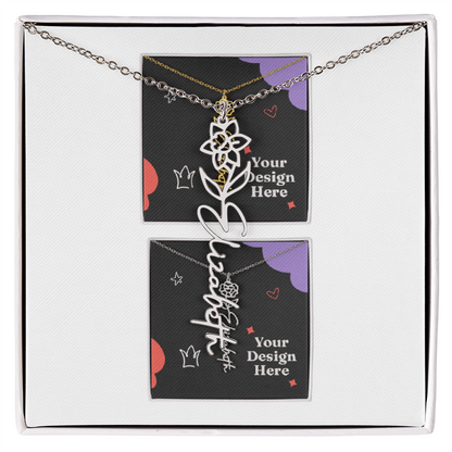 Flower Name Necklace