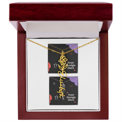 Flower Name Necklace