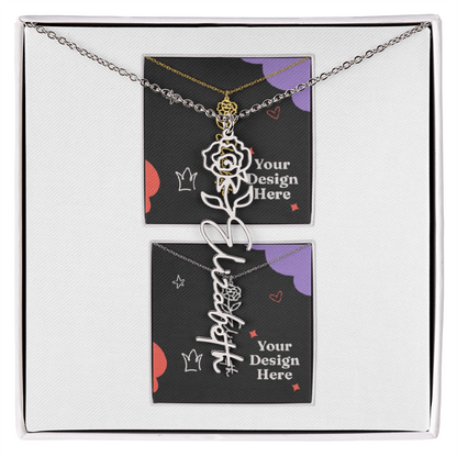 Flower Name Necklace