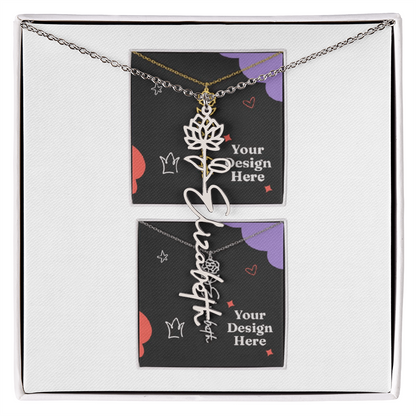 Flower Name Necklace