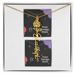 Flower Name Necklace