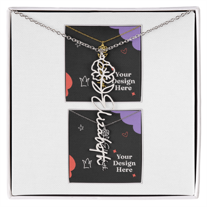Flower Name Necklace