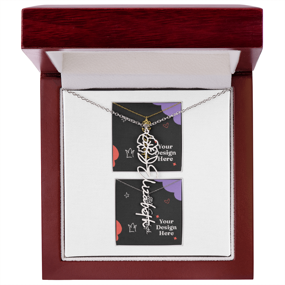 Flower Name Necklace