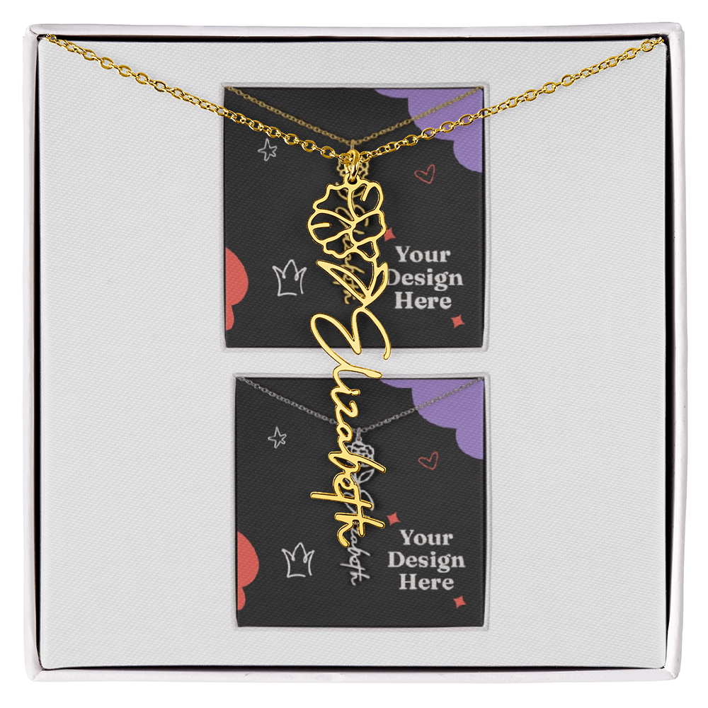 Flower Name Necklace