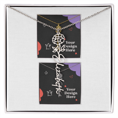 Flower Name Necklace