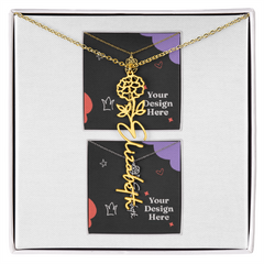 Flower Name Necklace
