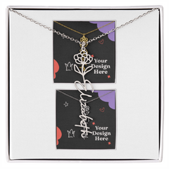 Flower Name Necklace