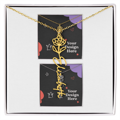 Flower Name Necklace