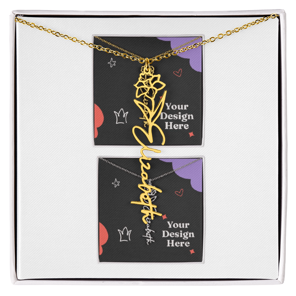 Flower Name Necklace
