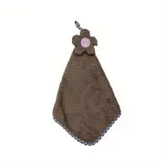 Coral Fleece Fingertip Towel with Loop, Quick-Dry