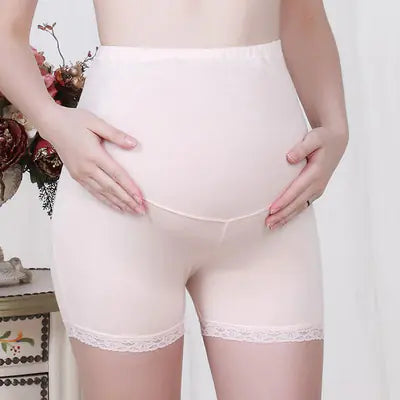 Maternity Adjustable Lace Trim Safety Shorts