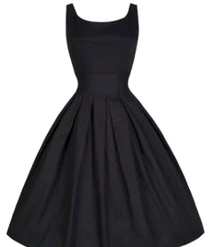Vintage 50s Audrey Hepburn Style Flared Dress
