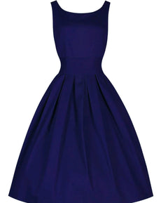 Vintage 50s Audrey Hepburn Style Flared Dress