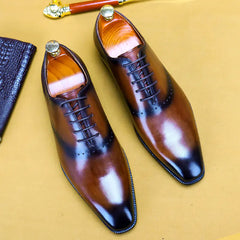 Oxford Retro Gentleman Lace-Up Leather Casual Shoes