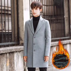 Korean Slim Fit Men's Wool Coat