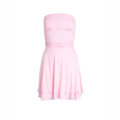 Y2K Tube-Top Short Summer Dress