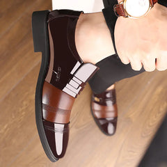 Men's Leather Shoes - Extra Size Height Increasing Shoes
